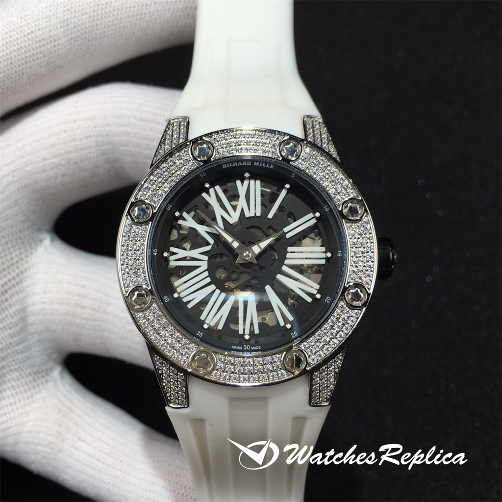 Rabatt Richard Mille RM033 Weißgold Diamond Set Replica Uhren